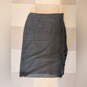 Dana Buchman Black Beaded Pencil Skirt